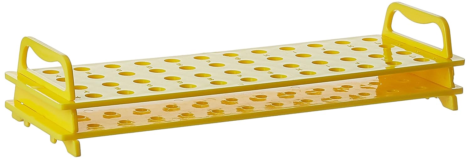 Abdos ABD_P20204 Rack for Micro Centrifuge Tube, PC, Yellow, 12 x 4