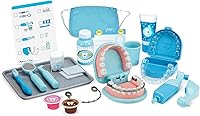 Melissa & Doug Super Smile Dentist Play Set - 25pc Kids Dentist Kit with Oversized Teeth, Vibrating Tools for Ages 3+ Pretend Play