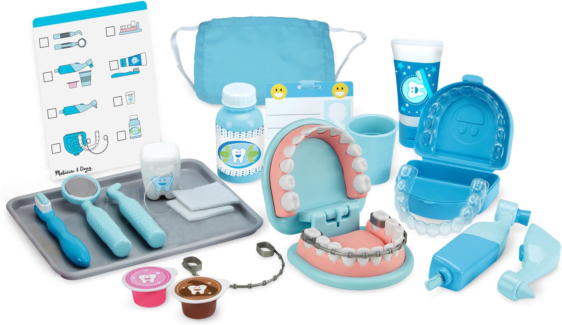 Melissa & Doug Smile Dentist Kit for Kids Role Play Toys for 3+ Year Old Girls, Educational Toys for 3 Year Old Boys, Montessori Toys Age 3