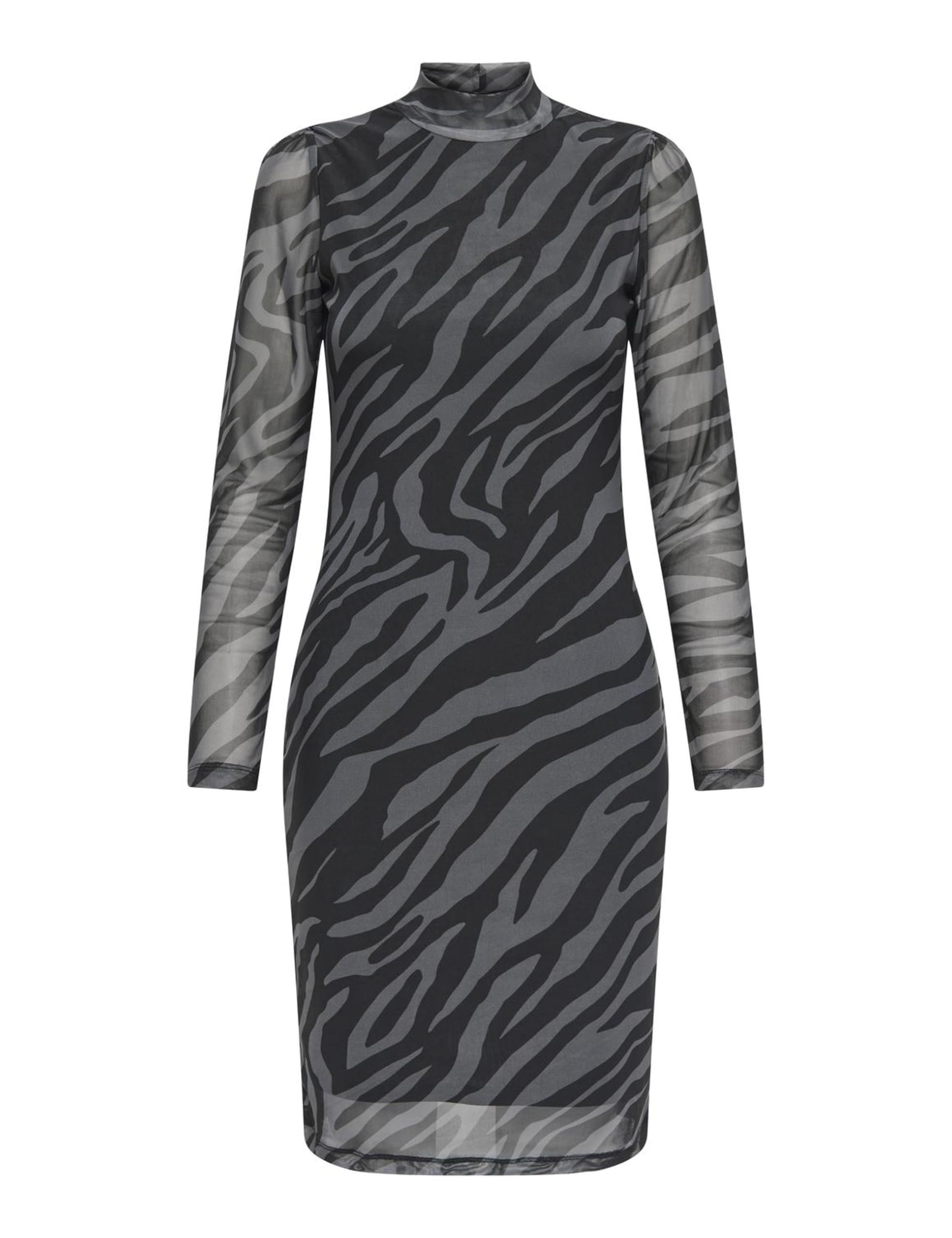 ONLY Damen Mini Kleid figurbetontes Partykleid mit Animalprint ONLErica Life Highneck