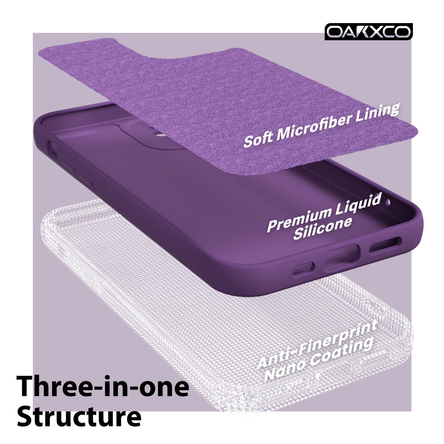 oakxco for iPhone 16 Pro Max Case Liquid Silicone, Soft Rubber Gel Elegant Aesthetic Basic Simple Cover, Cute Thin Slim TPU Matte Solid Color Plain Smooth Case for Women Girl, Light Pink — view 1765