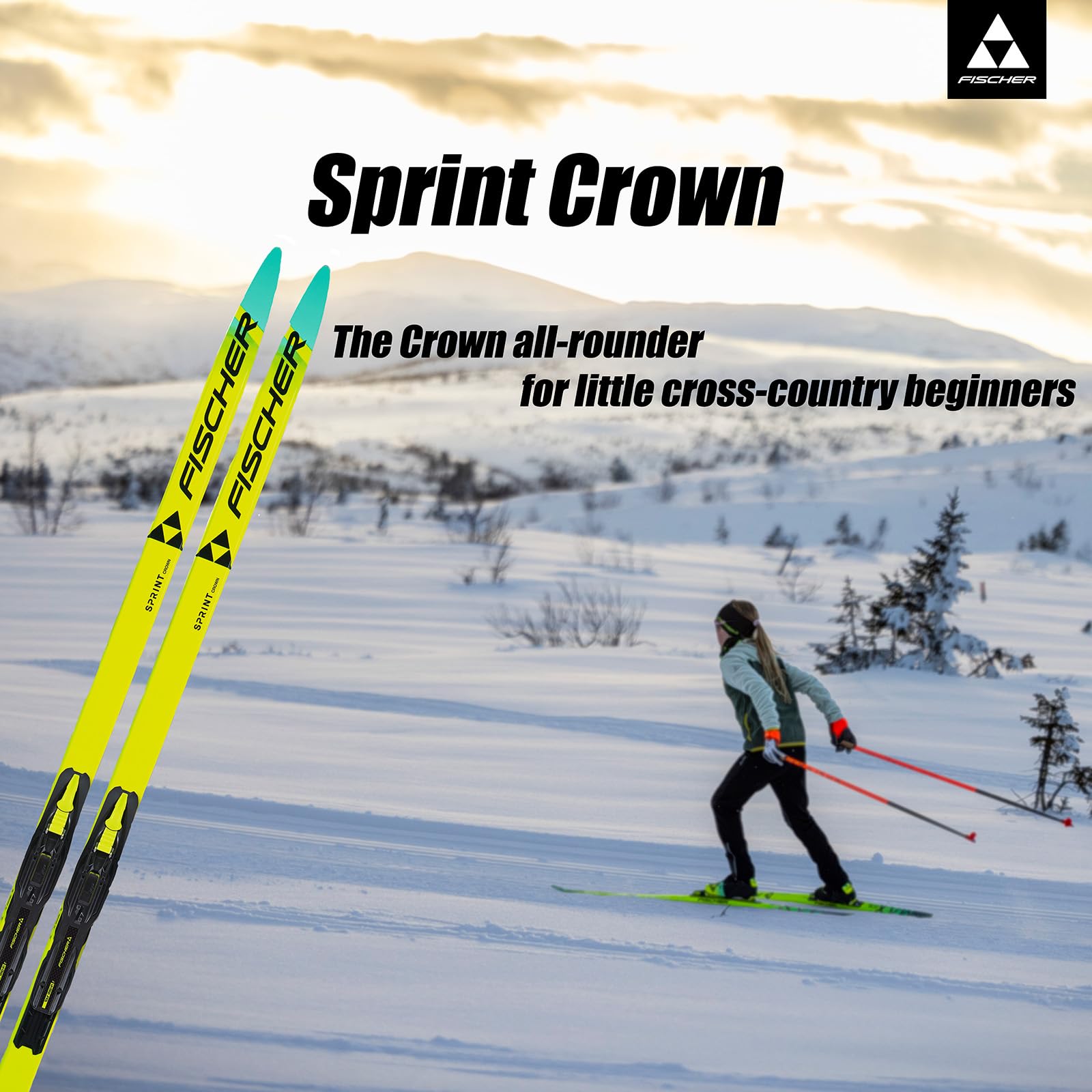 Amazon.com : FISCHER Unisex Sprint Crown Mounted Skis | Durable