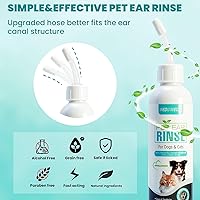 Vista 5 de Limpiador de oídos para perros, líquido para el cuidado de oídos de perros, limpiador de oídos para perros y gatos para eliminar el olor de oídos