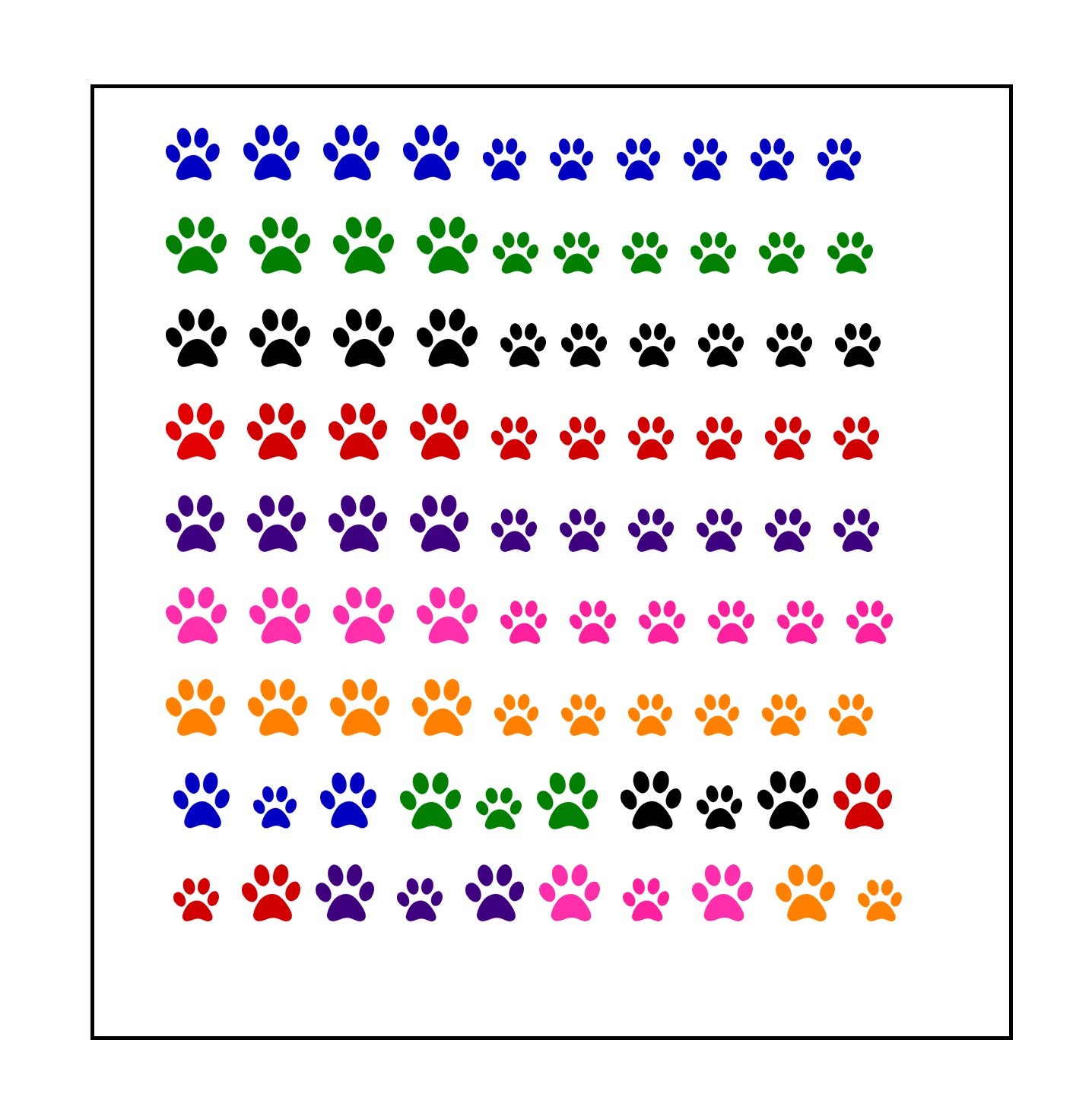 Kaz Creations Paw Prints Nail Art Decals C1 Paw Prints Collection (Paw Prints Nail Art Decals C1)