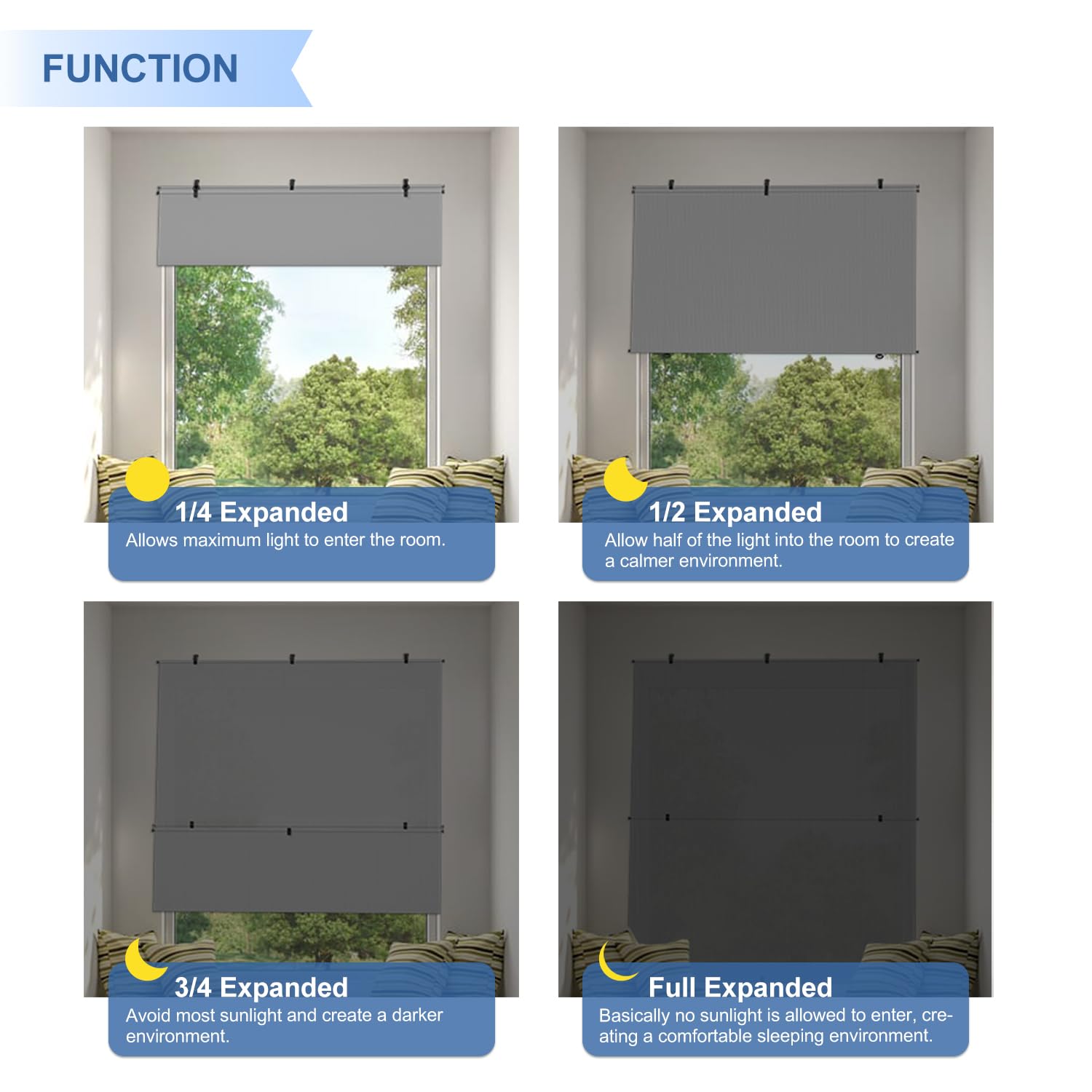 しんのすけ 8×2 E＆K Sunrise 8' x 82' Sun Shade Fabric Roll Outdoor Sun Shade