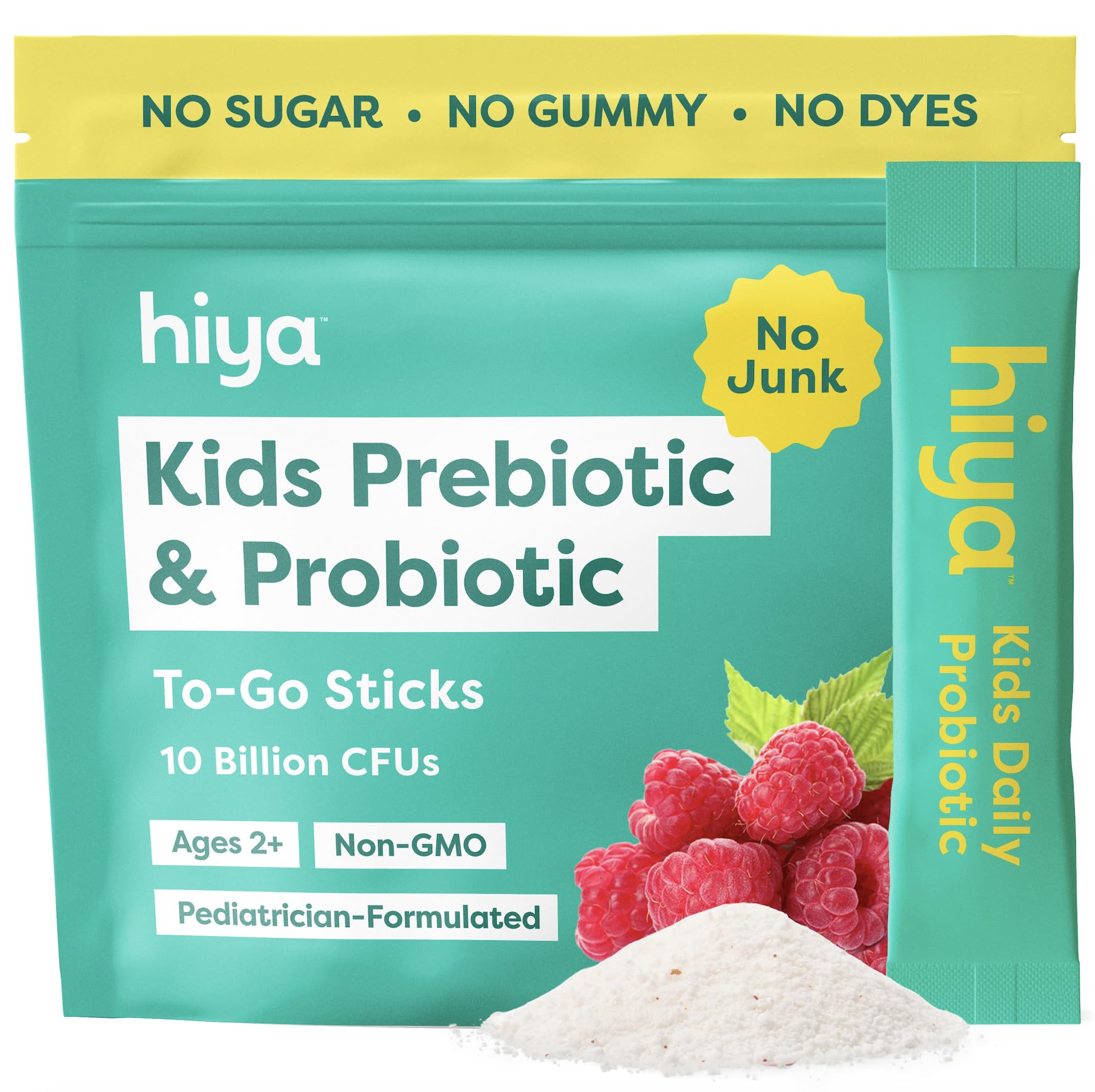 HIYA Kids Daily Probiotic for Gut & Immune Support, 20 Sticks