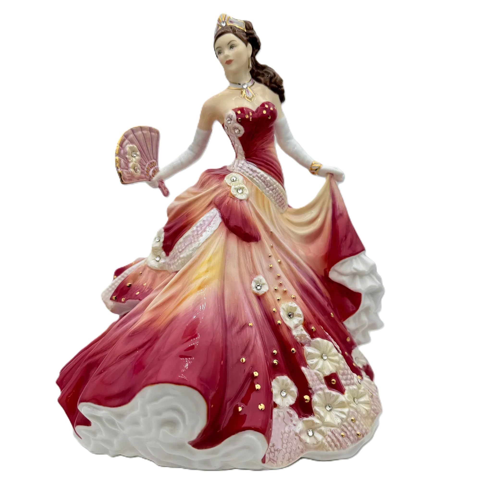 The English Ladies Co Women's Red English Co Sunset Romance Figurine