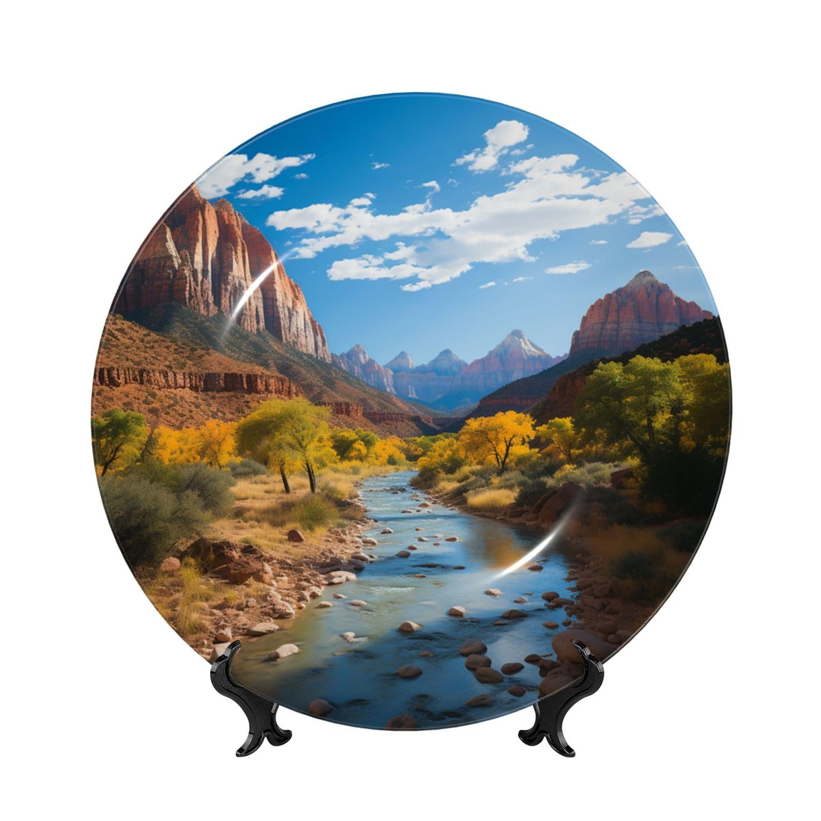 Assiette décorative Zion National Park en porcelaine anglaise de 20,3 cm pour salon