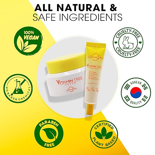 Miniatura 3 de Crema vegana 100% certificada para árbol de vitaminas. Contiene vitamina C, provitamina B5, vitamina E y B3. Eficaz contra el acné y las manchas