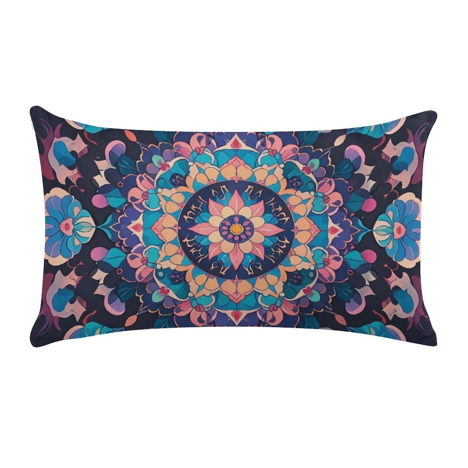 Flowers Moon Butterfly Pillow Cases for Sofa, Super Soft Plush Pillow Cover with Zipper, Luxury Cozy Pillow Shams for All Seasons, Lightweight Pillowcases for Bedroom, 12" X 20"