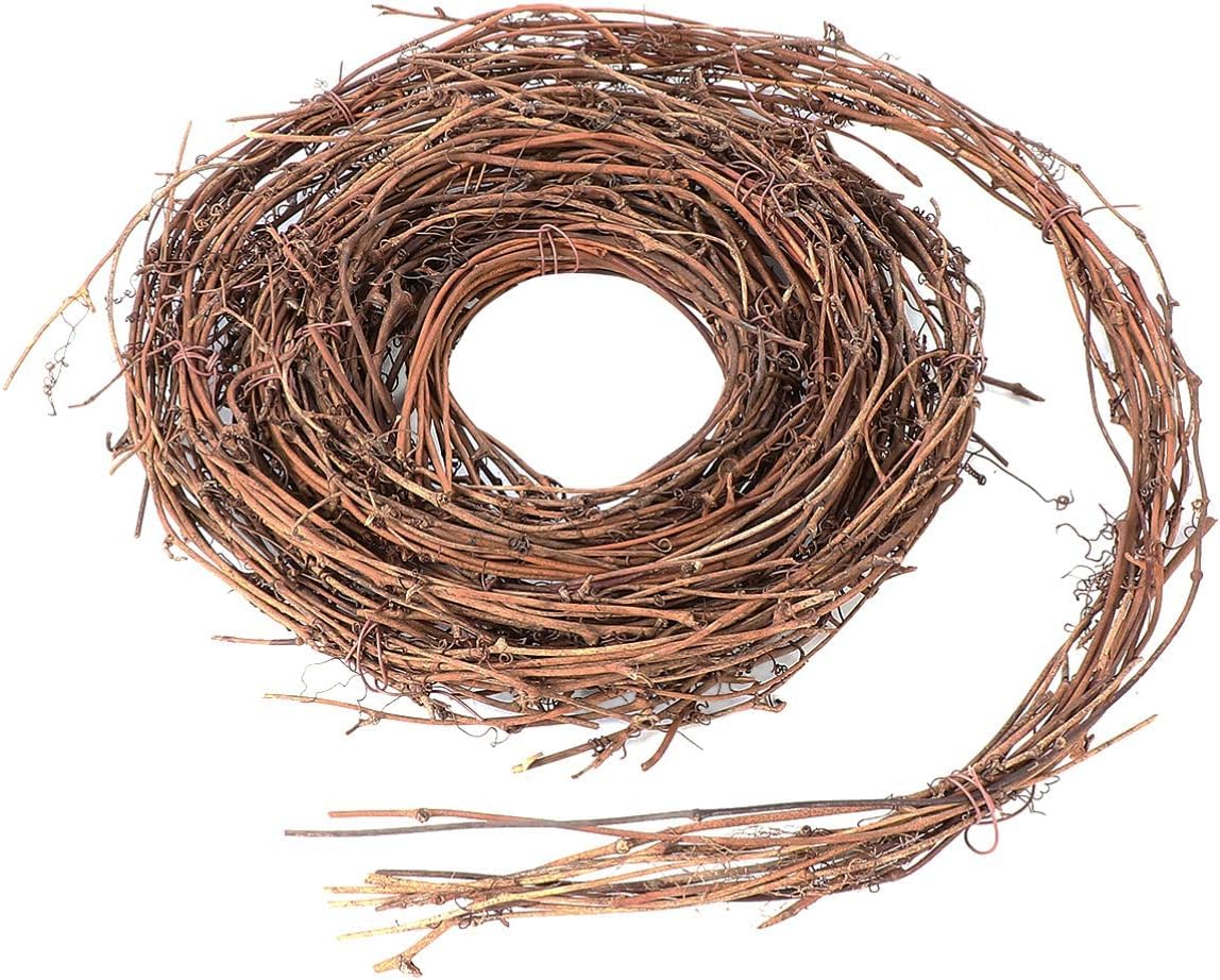 Twig Garland, Natural Grapevine Wreaths Backdrop Hanging Vine for DIY Crafts Christmas Wedding Party Home Decor, 15.7ft