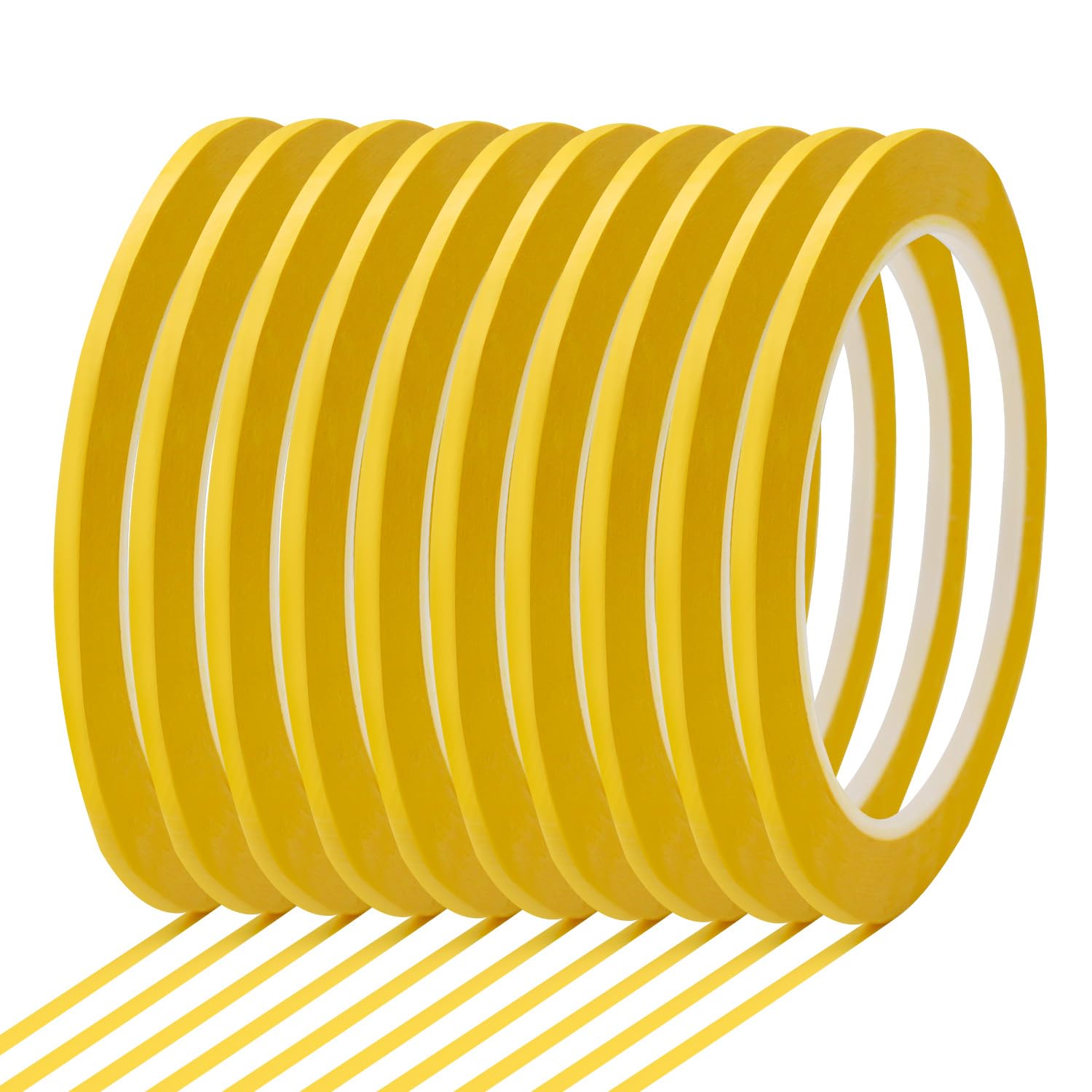 10 Rolls 1/8" Whiteboard Tape Line 3mm Thin Dry Erase Board Tape Lines Pinstripe Tape, Thin White Board Tape for Graphic Chart Art Tape Grid Marking, 216ft Per Roll