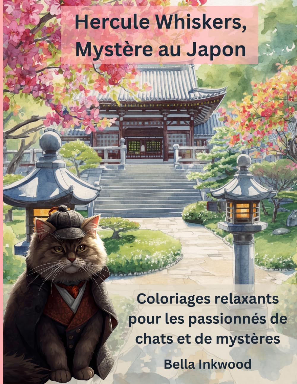 Hercule Whiskers, Mystère au Japon: Coloriages relaxants pour les passionnés de chats détectives et d’enquêtes au Japon (Hercule Whiskers, le Chat Détective)