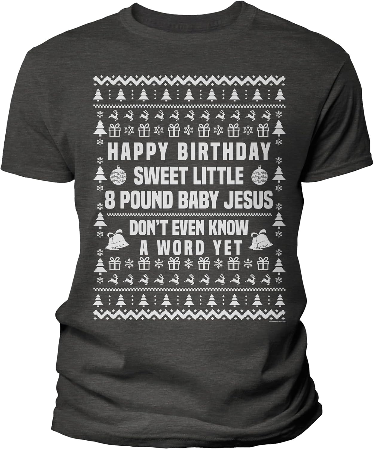 ShirtInvaders Ricky Bobby Sweet Little 8 Pound Baby Jesus Christmas Sweater - T-Shirt