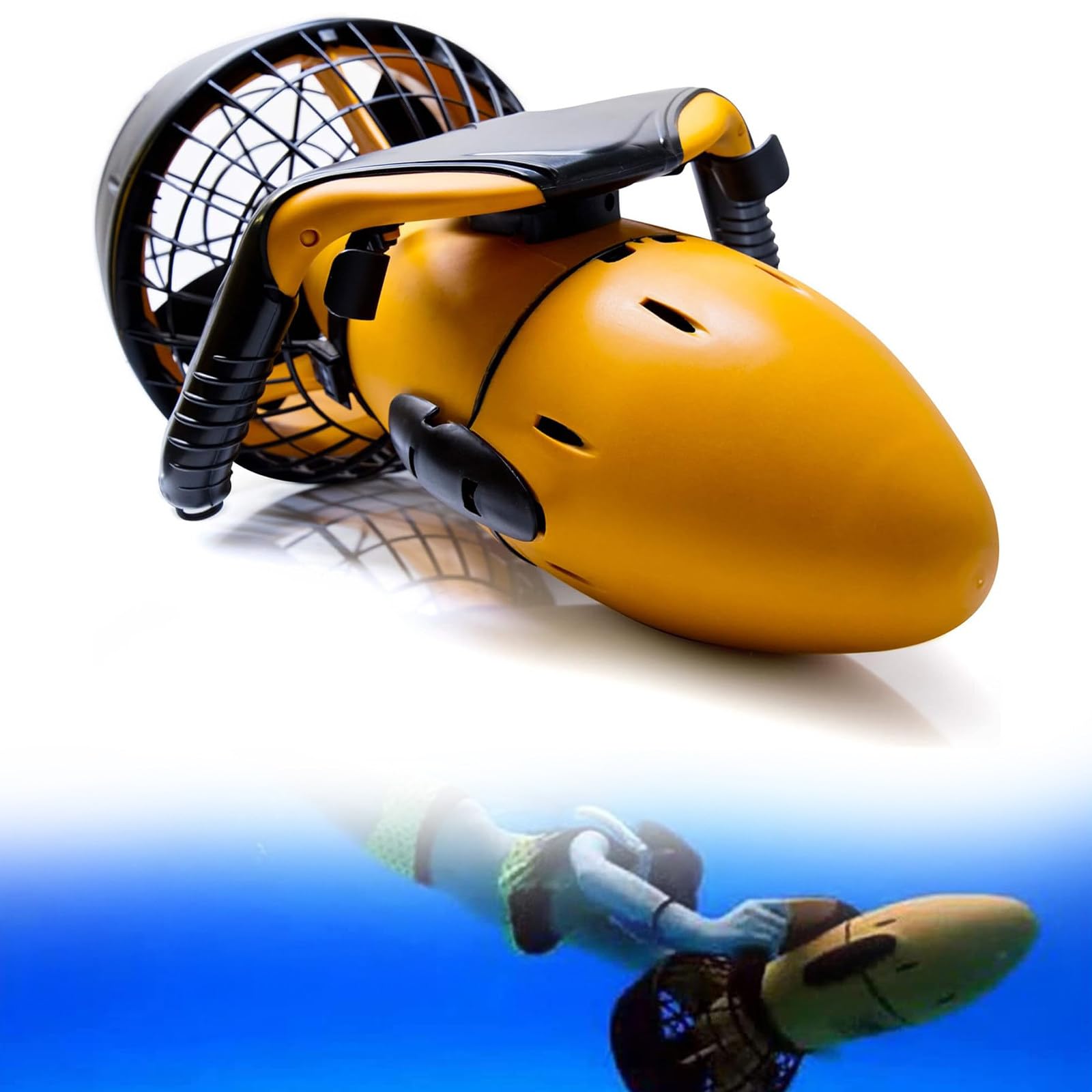 Vehículo Submarino de propulsión de Buceo Sea Scooter con versión de batería de Litio, Seascooter Submarino de 300 W/500 W, un Potente potenciador de Buceo y natación,500W
