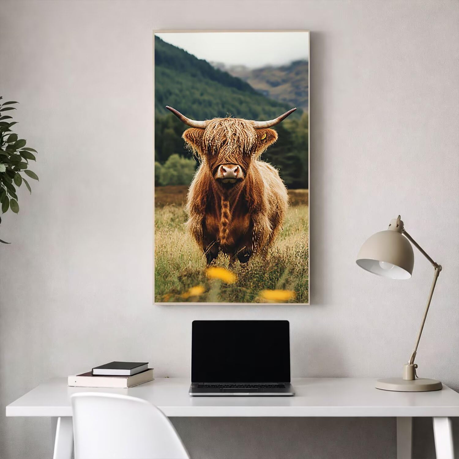 Malowanie według numerów dla dorosłych, kompletny zestaw DIY akrylowa kolorowanka na płótnie 100 x 200 cm, farby i pędzle w zestawie, kreatywna aktywność ręczna dekoracja dla początkujących, łąka