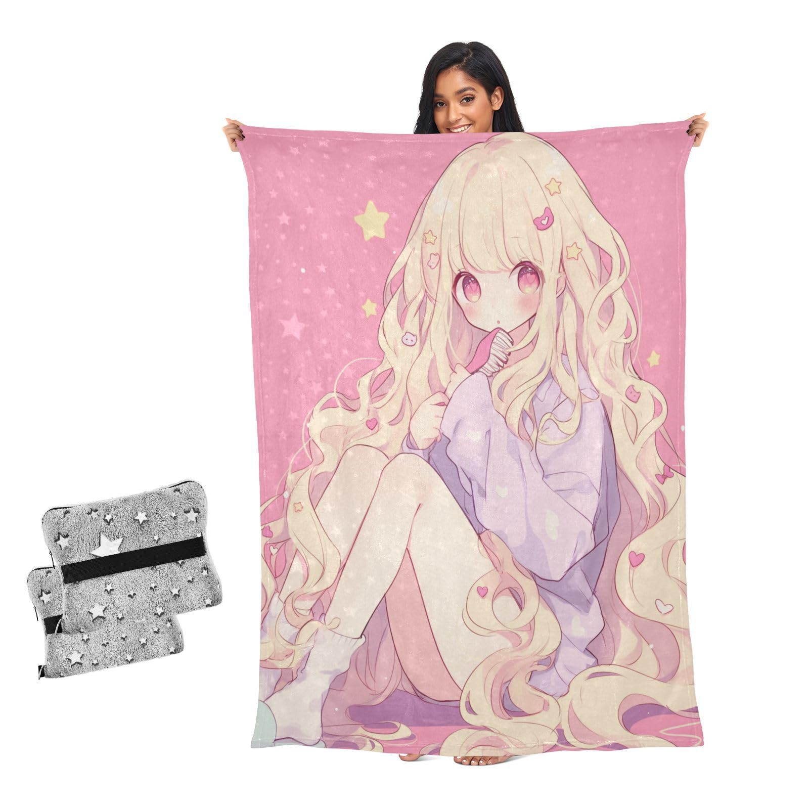 Manta para sofá de anime suave que soluciona el frío en salas de estar
