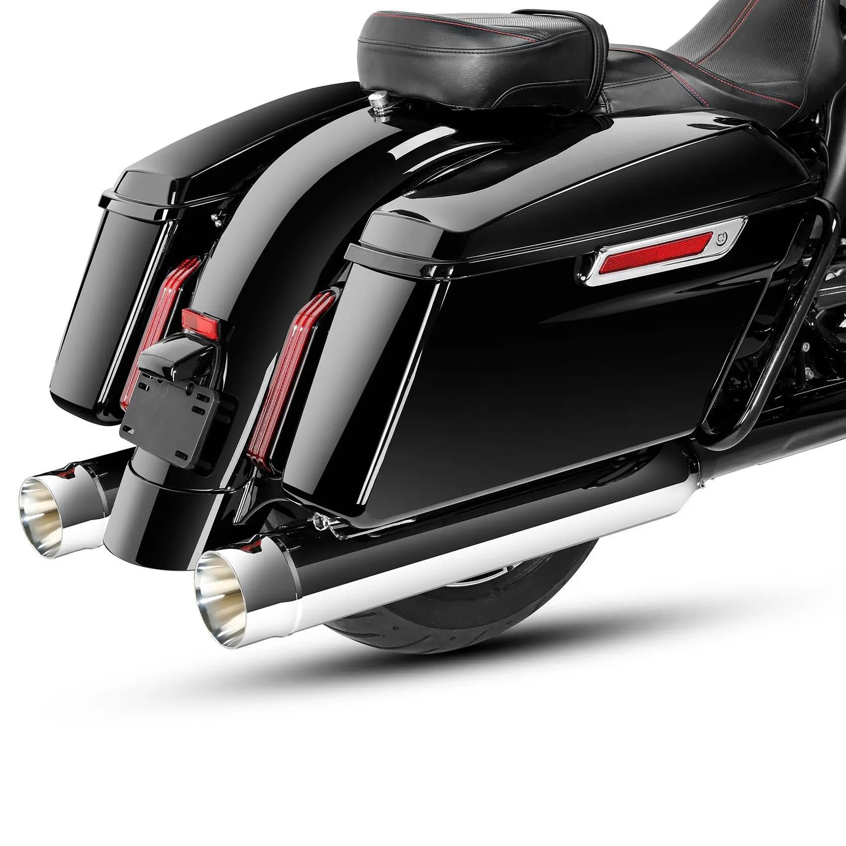 Tuyau D'échappement De Moto À Enfiler Mégaphone 4,33 Pouces pour Harley Touring Street Electra Glide Road King 2017 2018 2019 2020 2021 2022 2023