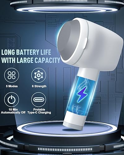 Miniatura 2 de Máquina para esculpir el cuerpo, masajeador recargable para celulitis con 5 modelos y 6 velocidades, masajeador de escultura de belleza, regalos de