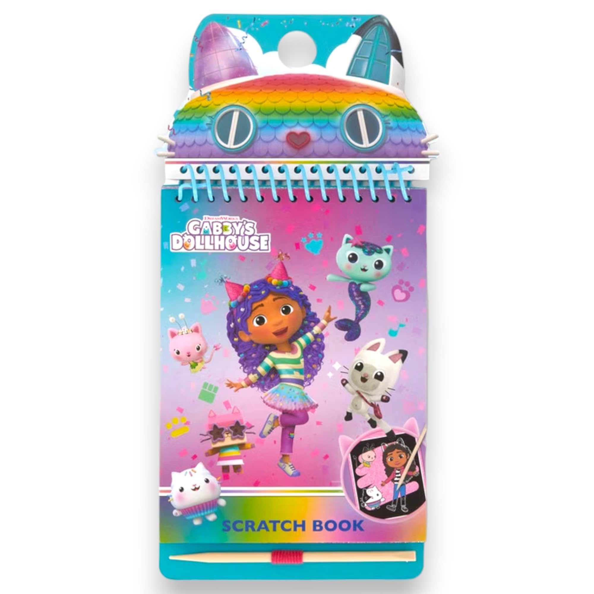 Primark Limited Scratch Book Art Gabbys Dollhaouse para niños - Scratch Art Paper - Papel de rascar para niños y niñas - Libro Magico de Rascar