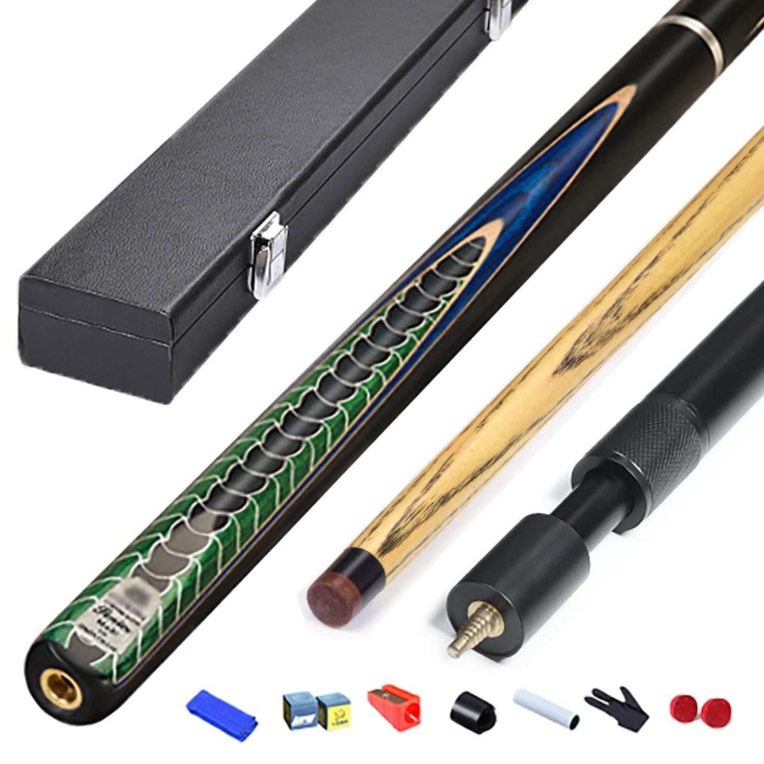 Jfgctyhxy One Color Billiard Cues, 3/4 Billiard Cue Snooker Chinese Eight Black 11.5Mm