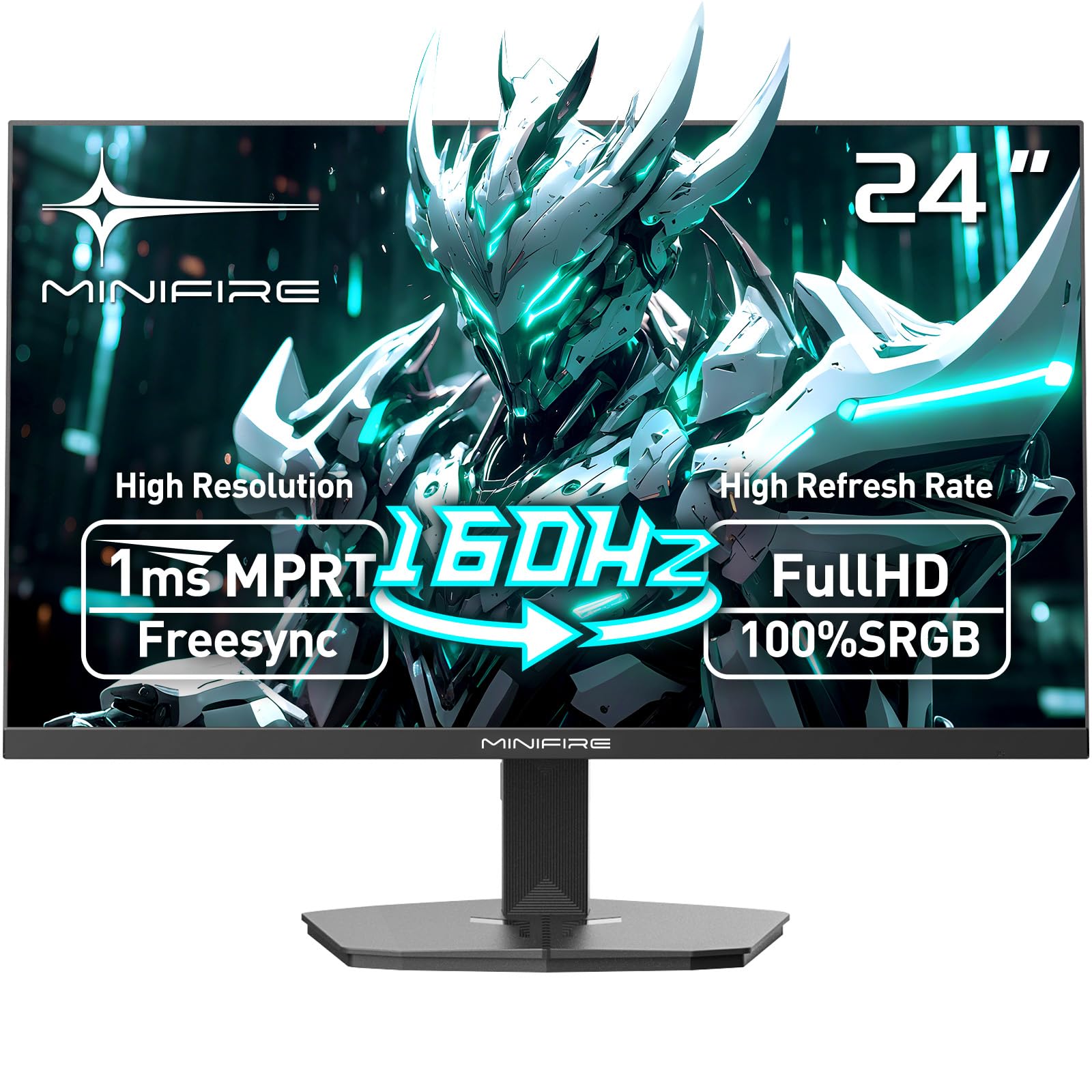 Minifire 27 Inch 120Hz Curved Monitor, USB Type-C Port, Built in Speaker, Eye-Care for Business/Office, FHD 1080p PC Screen, VESA 100x100, FlickerFree, Lowblue Mode, Anti Glare, HDMI Port (MF27C1) — view 9
