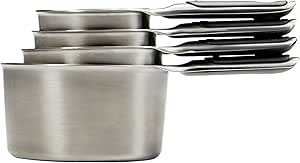 OXO Good Grips Measuring Cup Set, Stainless steel, 4 pieces