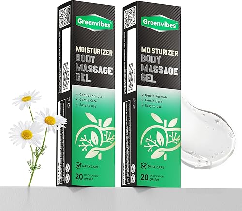Greenvibes Gel de masaje corporal, mezcla de hierbas de rápida absorción con Poria Cocos, para alivio específico e hidratación de la piel, apoya la
