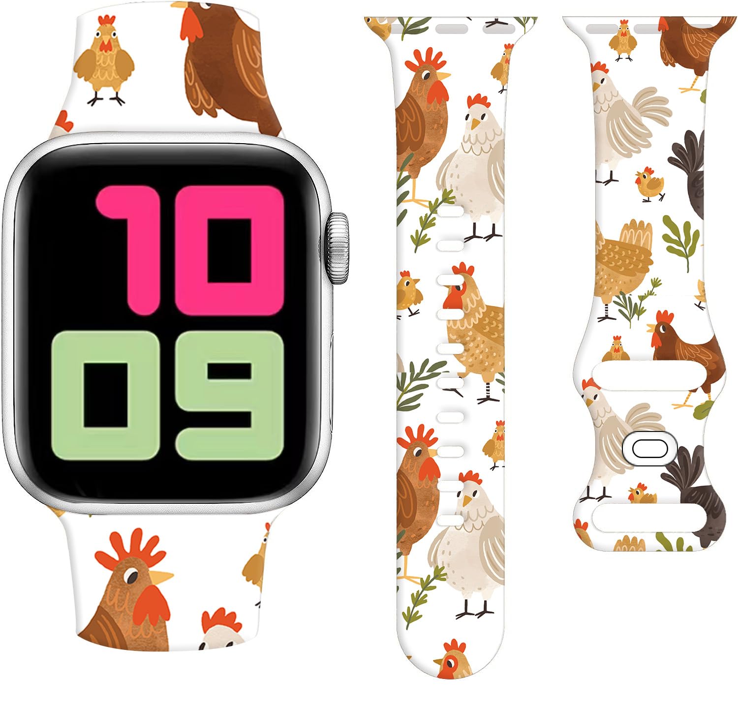 Correa de reloj deportivo compatible con Apple Watch 38mm, 40 mm, 41 mm para hombre y mujer, correa de repuesto ajustable de silicona suave para iWatch Series 7 6, 5, 4, 3, 2, 1 SE 2
