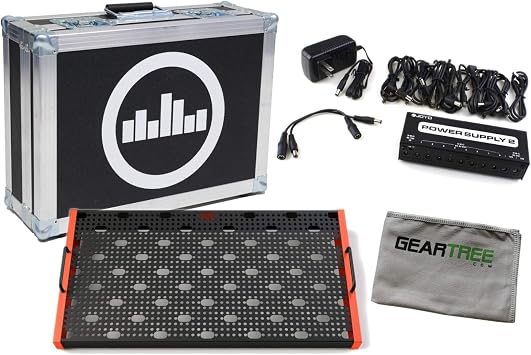 Temple Audio Duo 24 Temple Red Pedalboard w/Flight Case, Power Supply, Cloth