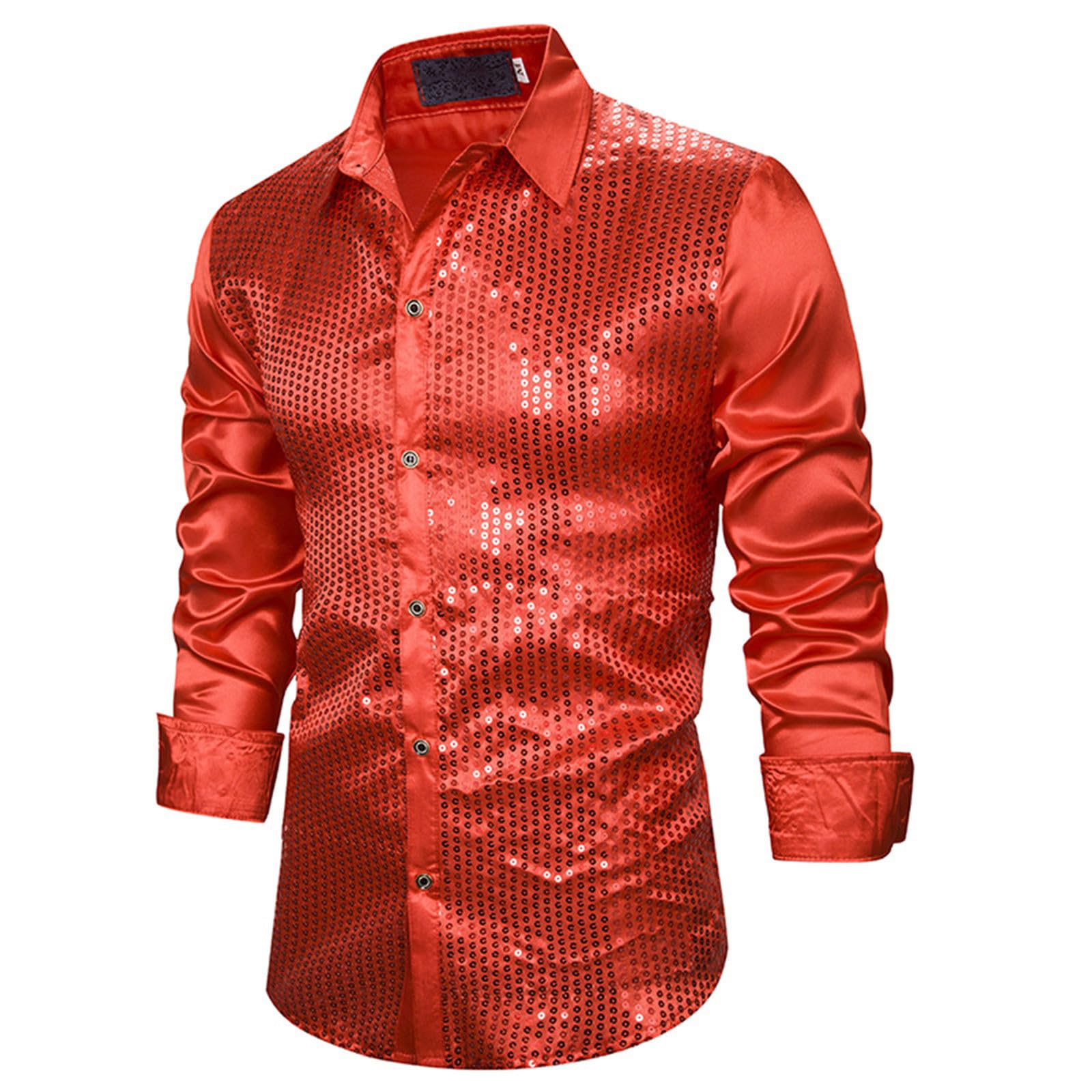 Generisch Camisa tradicional para hombre, traje de carnaval alemán para hombres, camisa de baile brillante con estampado en caliente, camisas de negocios, para hombre, sin planchado