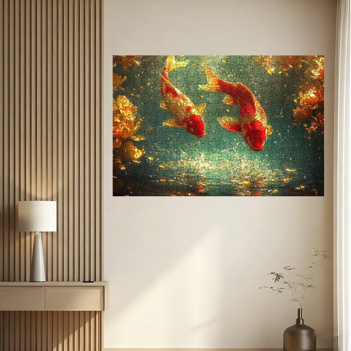 Puzzle 1500 elementów dorośli ryby, puzzle dla dorosłych 1500 elementów, kwiatowe klasyczne puzzle do gry edukacyjne w rodzinie, duże drewniane puzzle z pudełkiem na prezent dla mężczyzn, wystrój