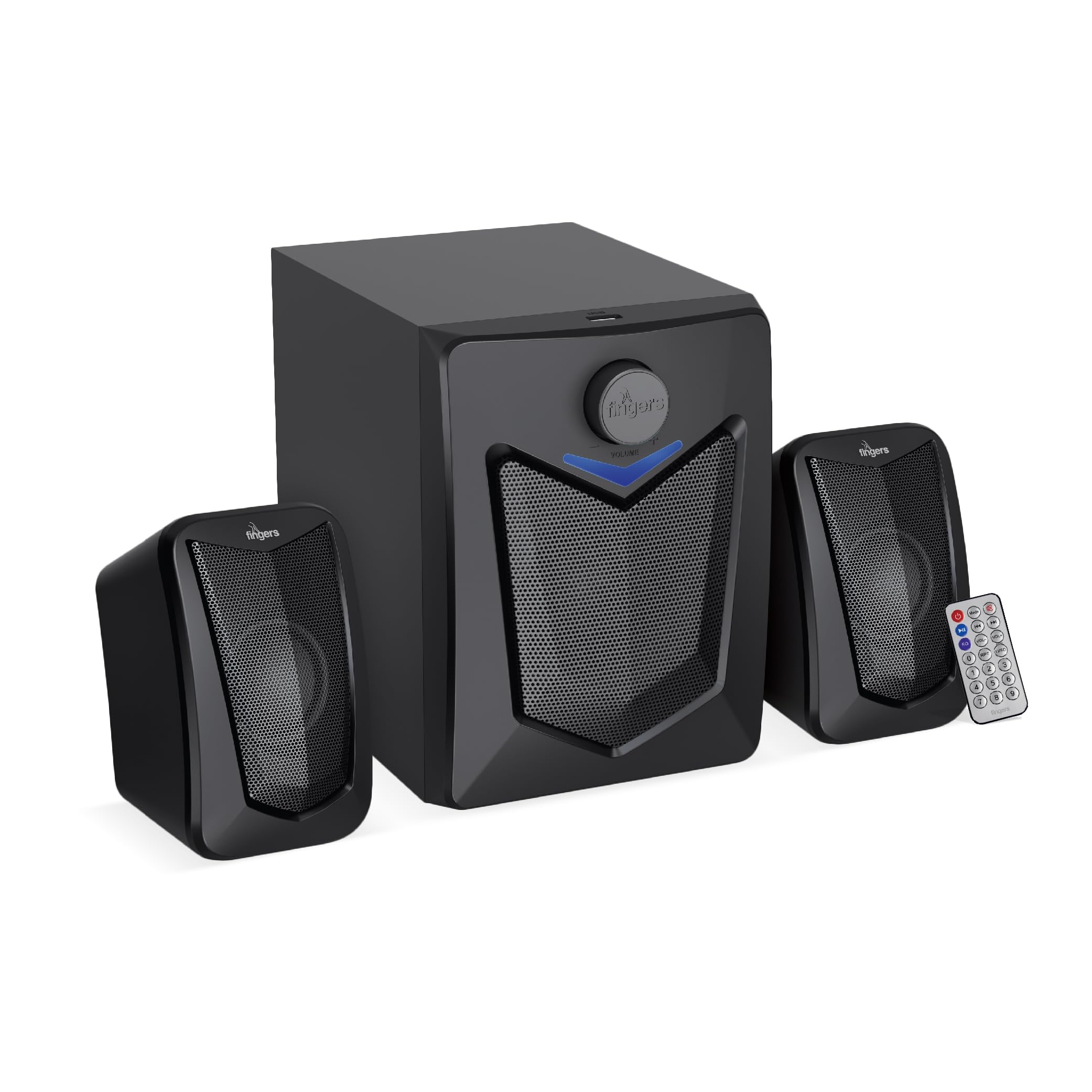 FINGERS Eleganx 2.1 Multimedia Speaker (Wood Encased Subwoofer | 15W Powerful Bass | Bluetooth, AUX, FM Radio, USB | Remote Control Bundled) � Classic Black-picture-30