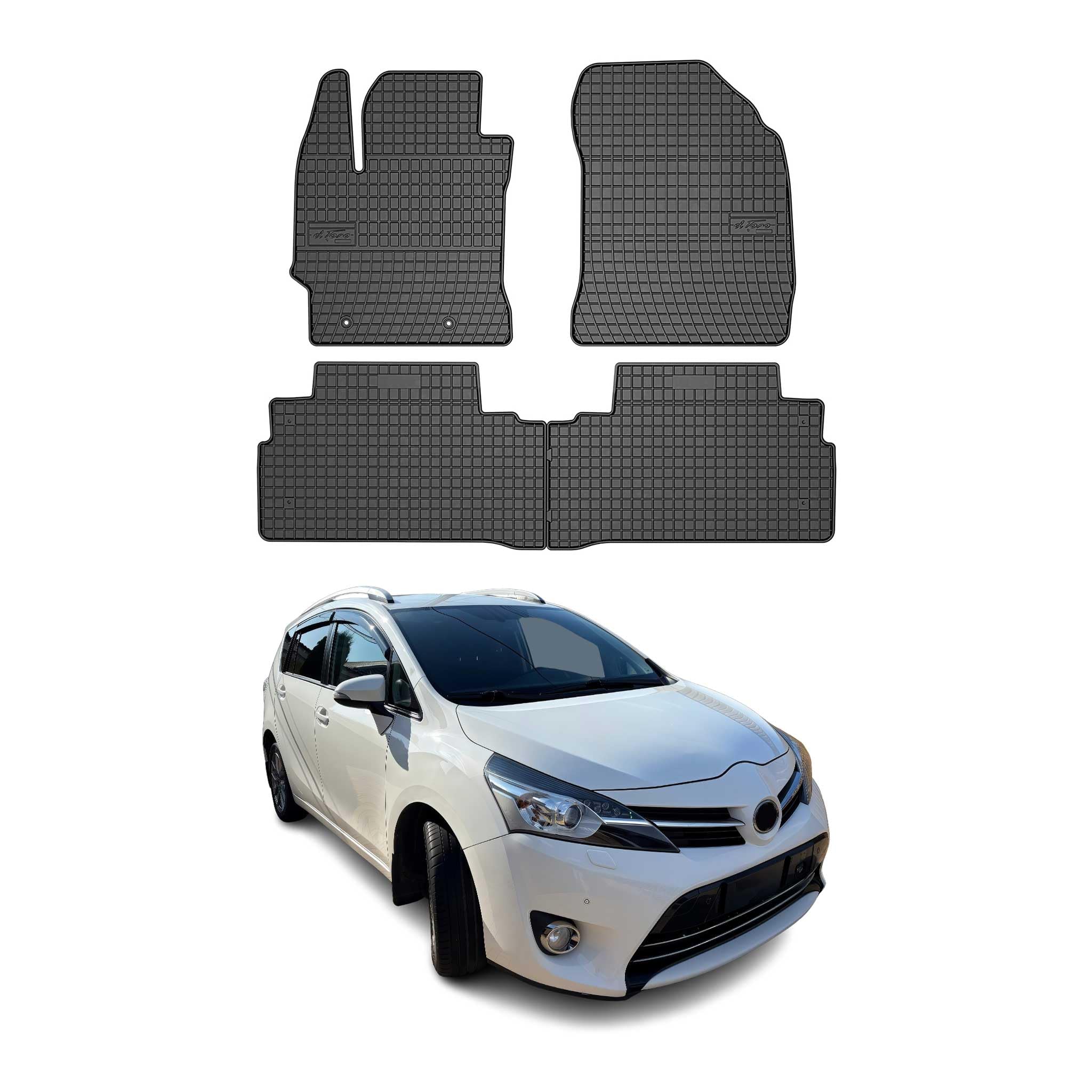 IMJ-Global Tappetini Auto Gomma No. 77 su Misura Compatibili con Toyota
