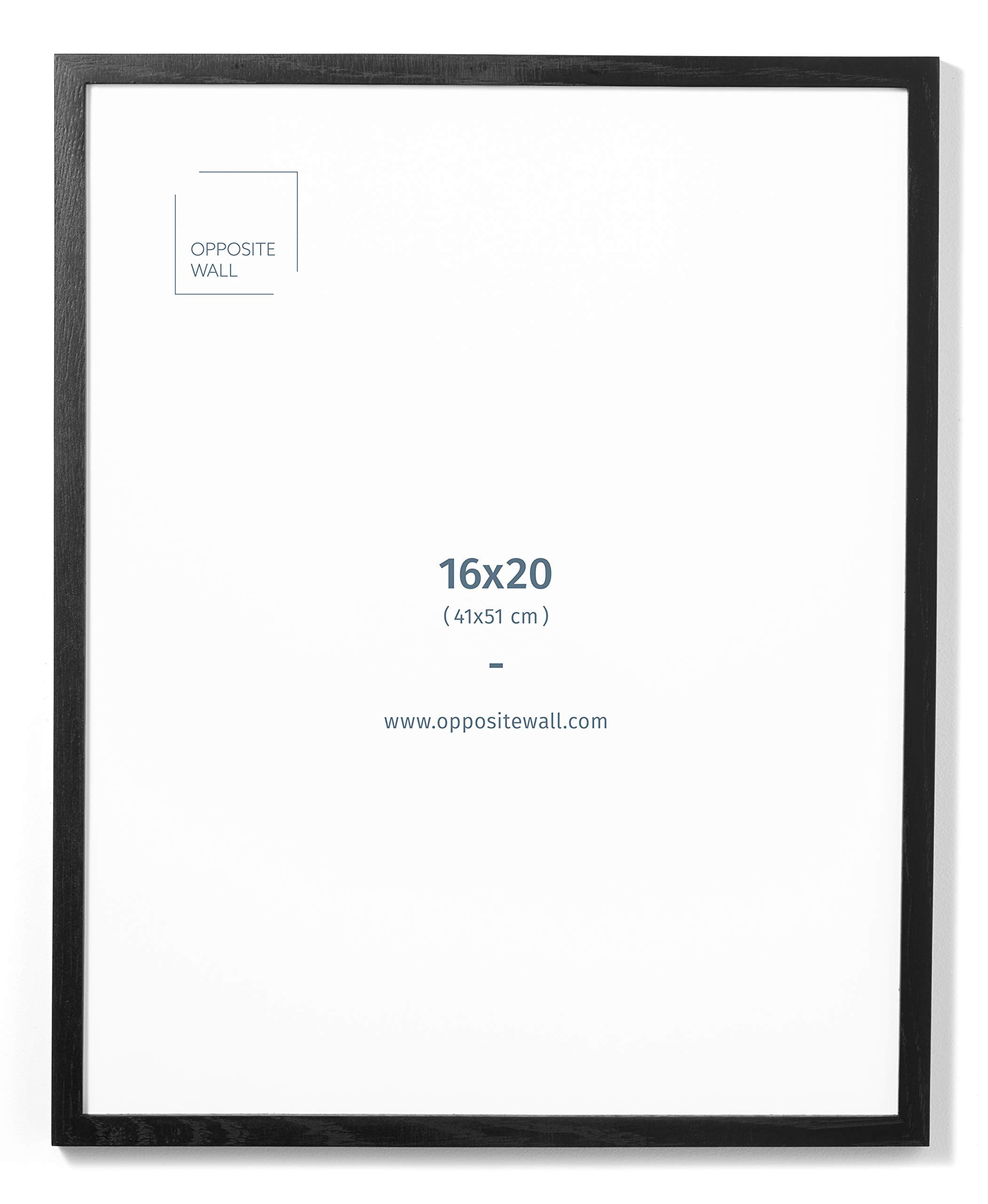 (16x20 in | 41x51 cm) Black Solid Oak Wood Picture Frame Poster Frame Wall Photo Frame