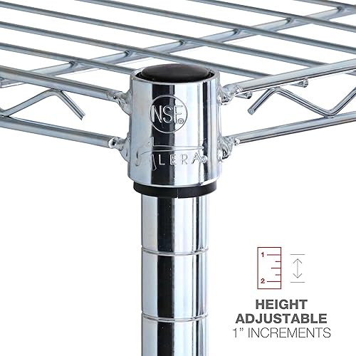 Miniatura 5 de Alera ALESW843614SR Estantería de alambre residencial de cuatro estantes de 36 pulgadas de ancho x 14 pulgadas de profundidad x 54 pulgadas de alto,