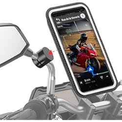 Soporte Movil Honda Nc750X SHAPEHEART, Soporte movil moto magnético PRO para espejo de moto y scooter. Universal y antivibracion. Soporte móvil moto impermeable