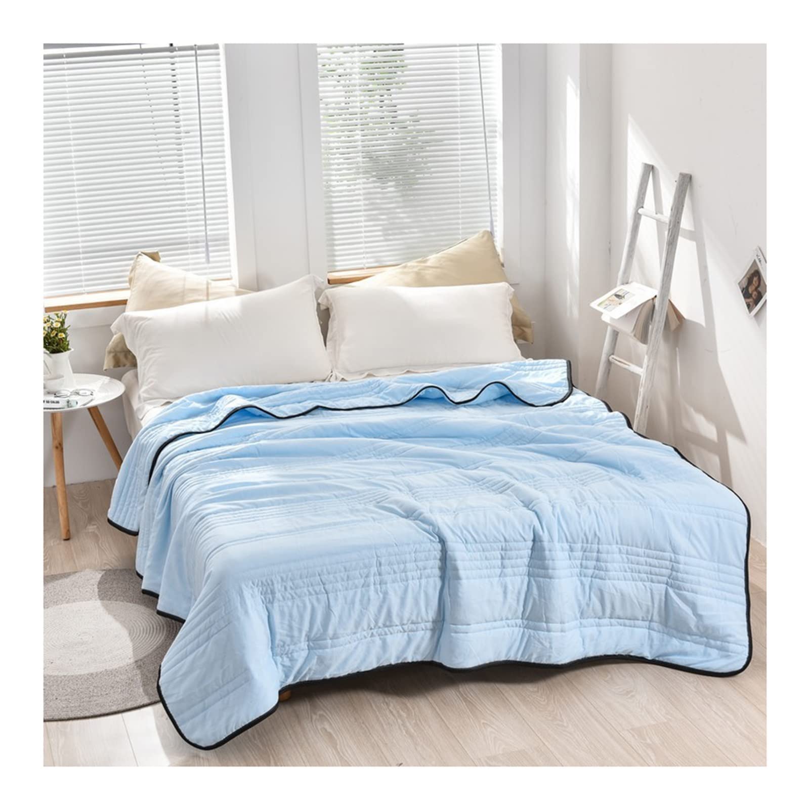 EBzvblxm Cooling Blanket for Summer, Summer Air Condition Cooling Blanket For Bed Hot Sleepers Multicolor Multiple Sizes(Sky Blue,200x230)