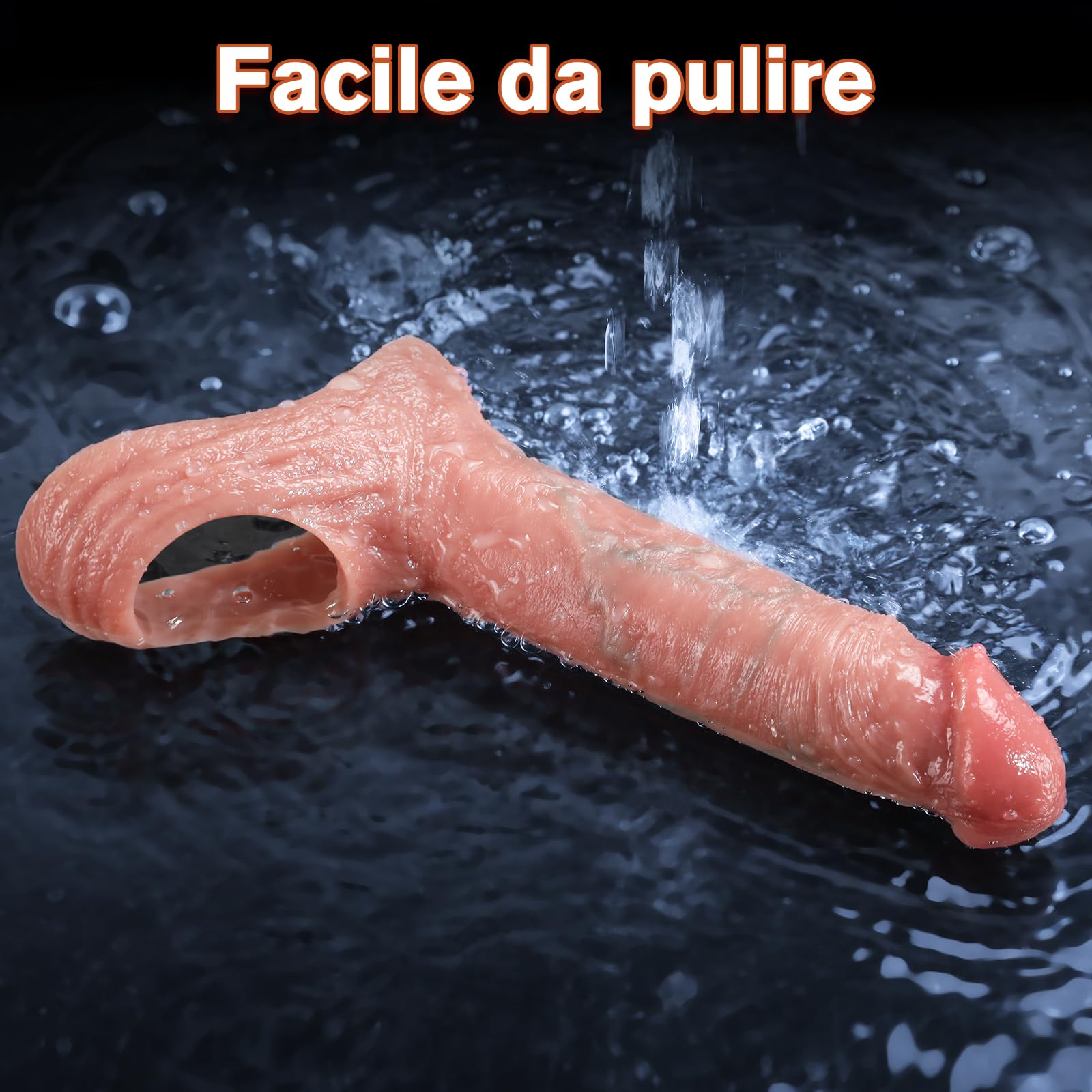 Sex Toys Coppie Masturbatori Maschili-2,6''Masturbtore per Uomini Prolunghe per il Pene Ritardare L'eiaculazione Precoce e Aumenta la Potenza per L'erezione, Sex toy Maschili Ingranditore del Pene.