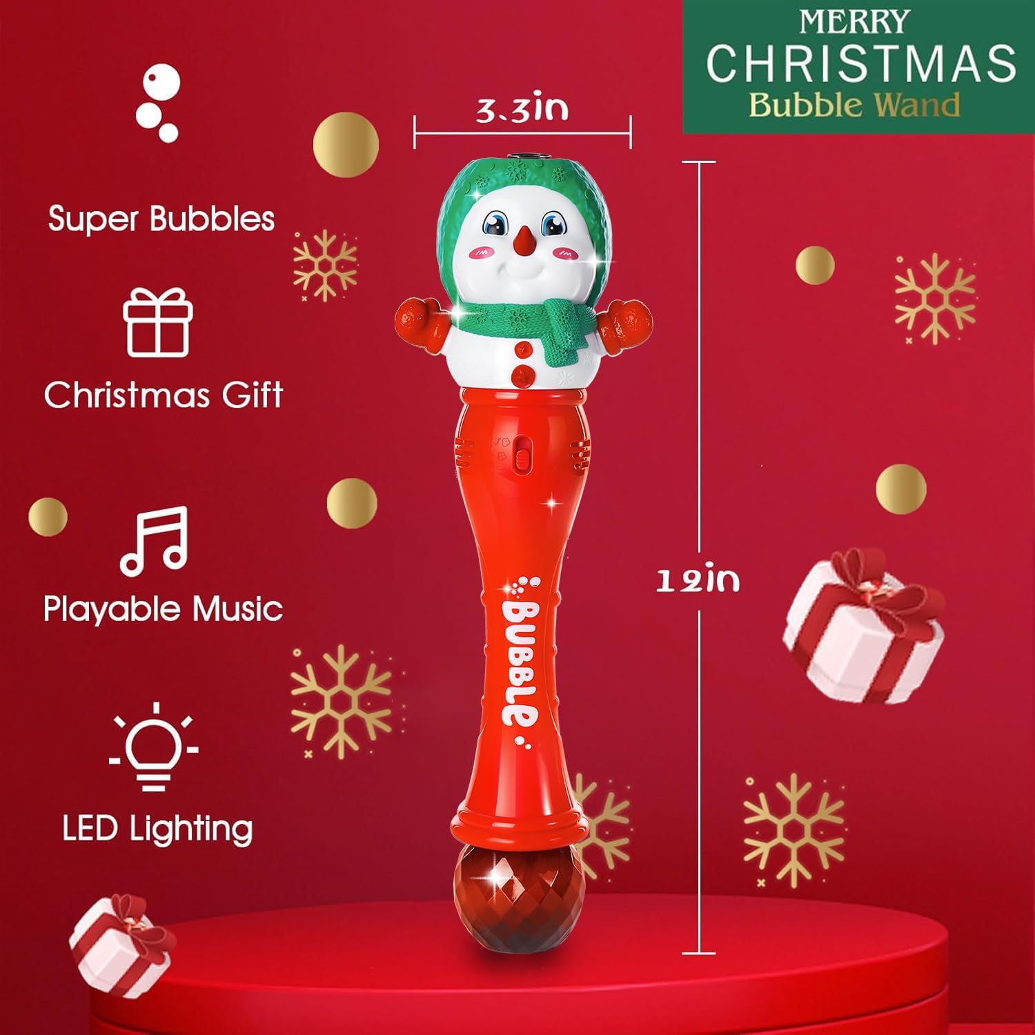 christmas snowman bubble wand machine for kids maker blower toys christmas basket stuffers birthday gift outdoor indoor automatic for 3 4 5 6 7 8 + year old toddlers little girls boys