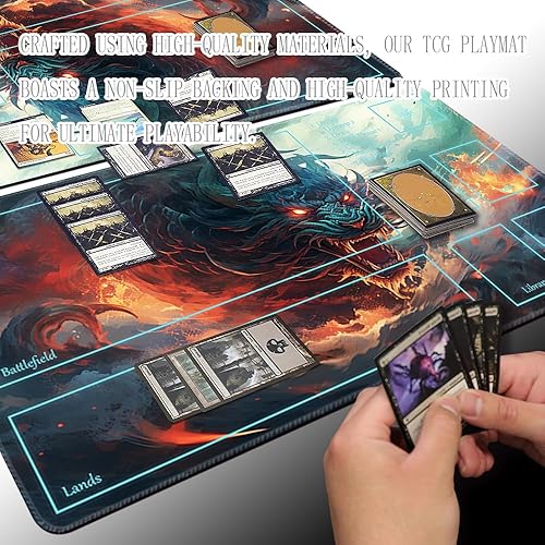 Miniatura 175 de MTG - Tapete de juego de 24 x 14 pulgadas, bolsas de almacenamiento con parte trasera antideslizante, ideal para entusiastas de los juegos de sin