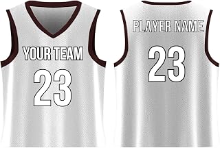 SGS College Style Basketball Jersey, Personalized Reversible Jersey Name or Number, Sleeveless Imported Shirt for Unisex