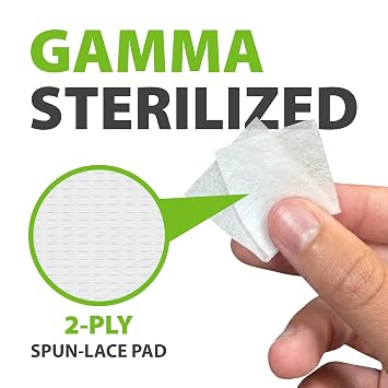 EasyTouch Gamma-Sterilized Alcohol Prep Pads, Box of 200 | Gamma-Sterilized, 70% Isopropyl Alcohol, 2-Ply Spunlace Material, Individually Wrapped, Box of 200