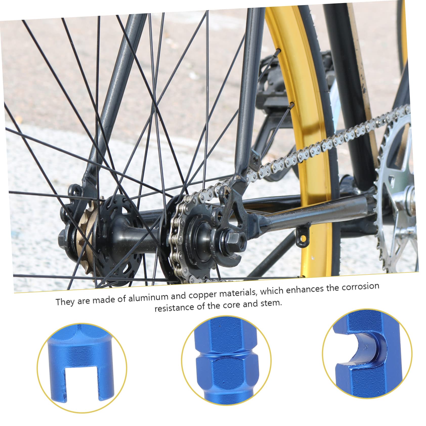 Cabilock 5 Sätze Teiliges mit Ventilkerneentferner Universellen Ventilkappen und Werkzeug für Fahrradreifen für Verschiedene Fahrradtypen und Einfache Anwendung