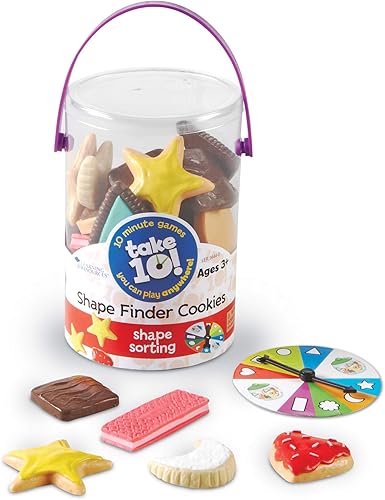 Learning Resources ¡Toma 10! Galletas de búsqueda de formas, habilidades de vocabulario temprano, habilidades motoras gruesas y finas, a partir de 3