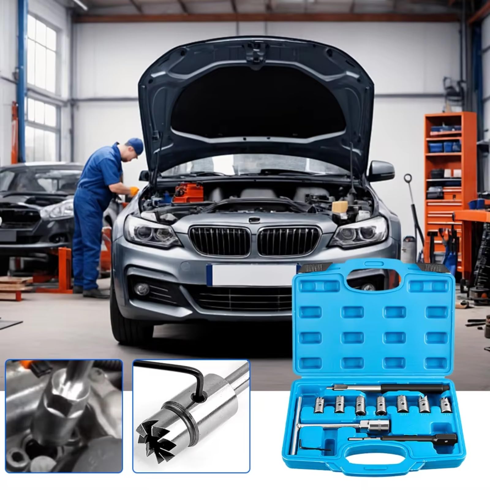 Set utensili professionali 11 Pezzi Set Utensili Taglierina Sedile Iniettore Diesel Auto Alesatore Rimozione Carbonio Strumenti Riparazione Puliti Kit Attrezzi La Casa Con Utensili Manuali