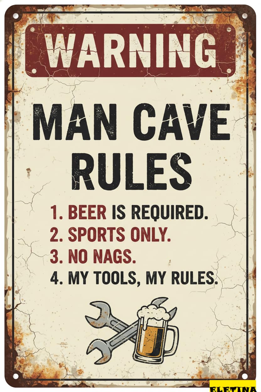 Vintage Metal Tin Sign for Funny Retro Wall Decor,8x12 Inch Wall Art Basement Garage Warehouse Gifts Private Property Decorative