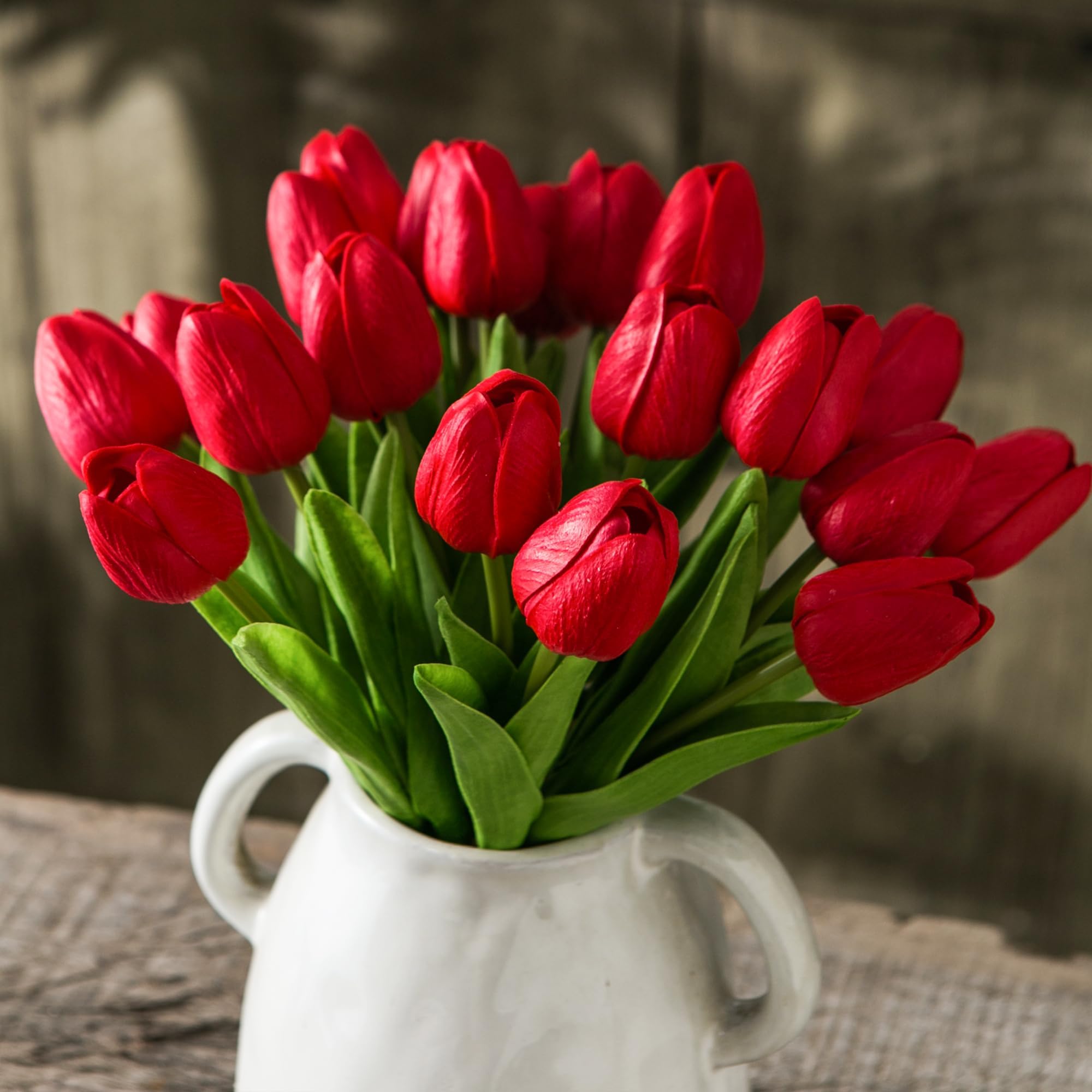 20pcs Red Artificial Tulip Flowers