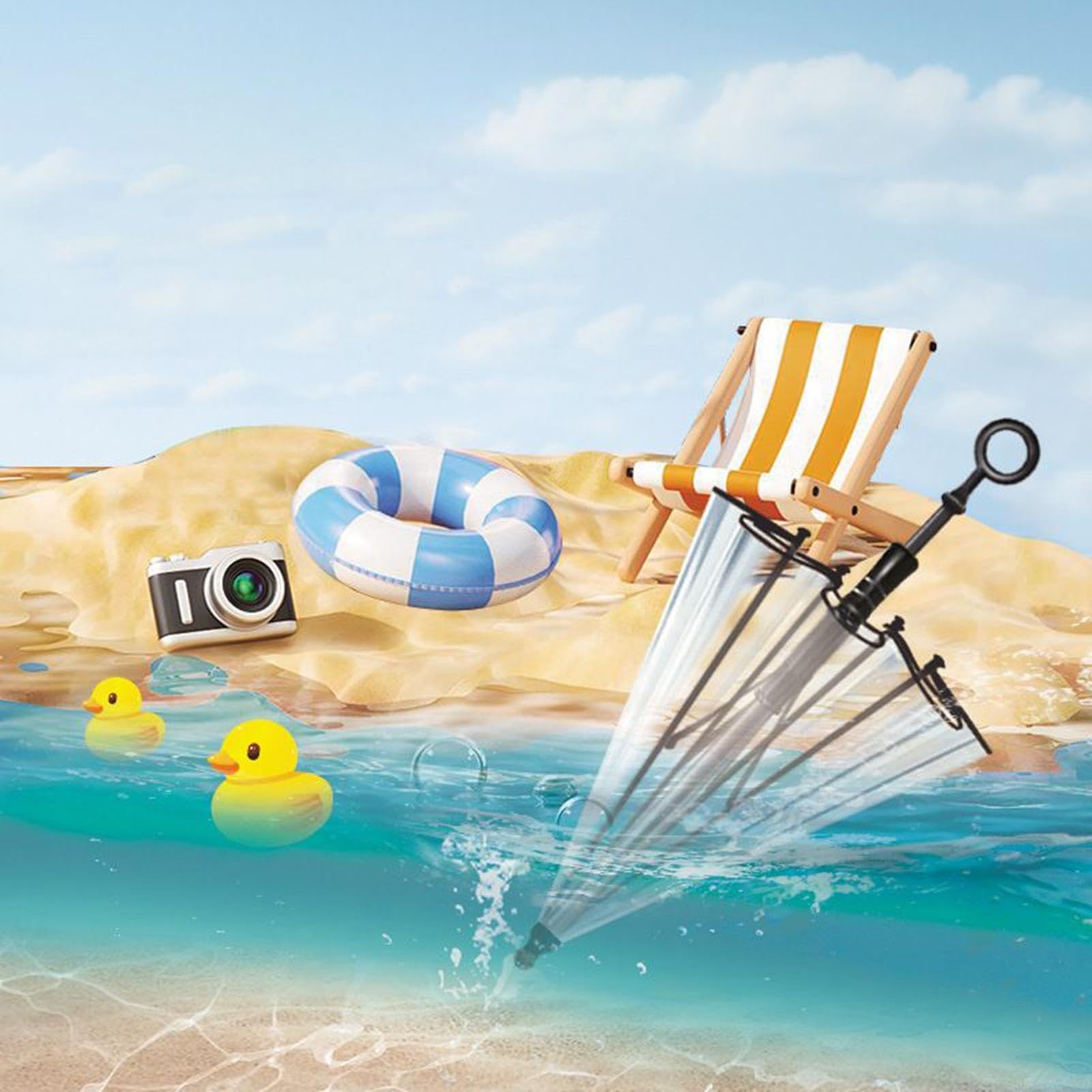 Spruzzatori D'Acqua Giocattolo Da Lotta E Scherzi Con Pioggia Trasparente | Ombrelli Scherzo Spruzzatore d'Acqua Per Esterno Giardino Cortile Spiaggia Piscina Ragazzi Adulti Compleanno
