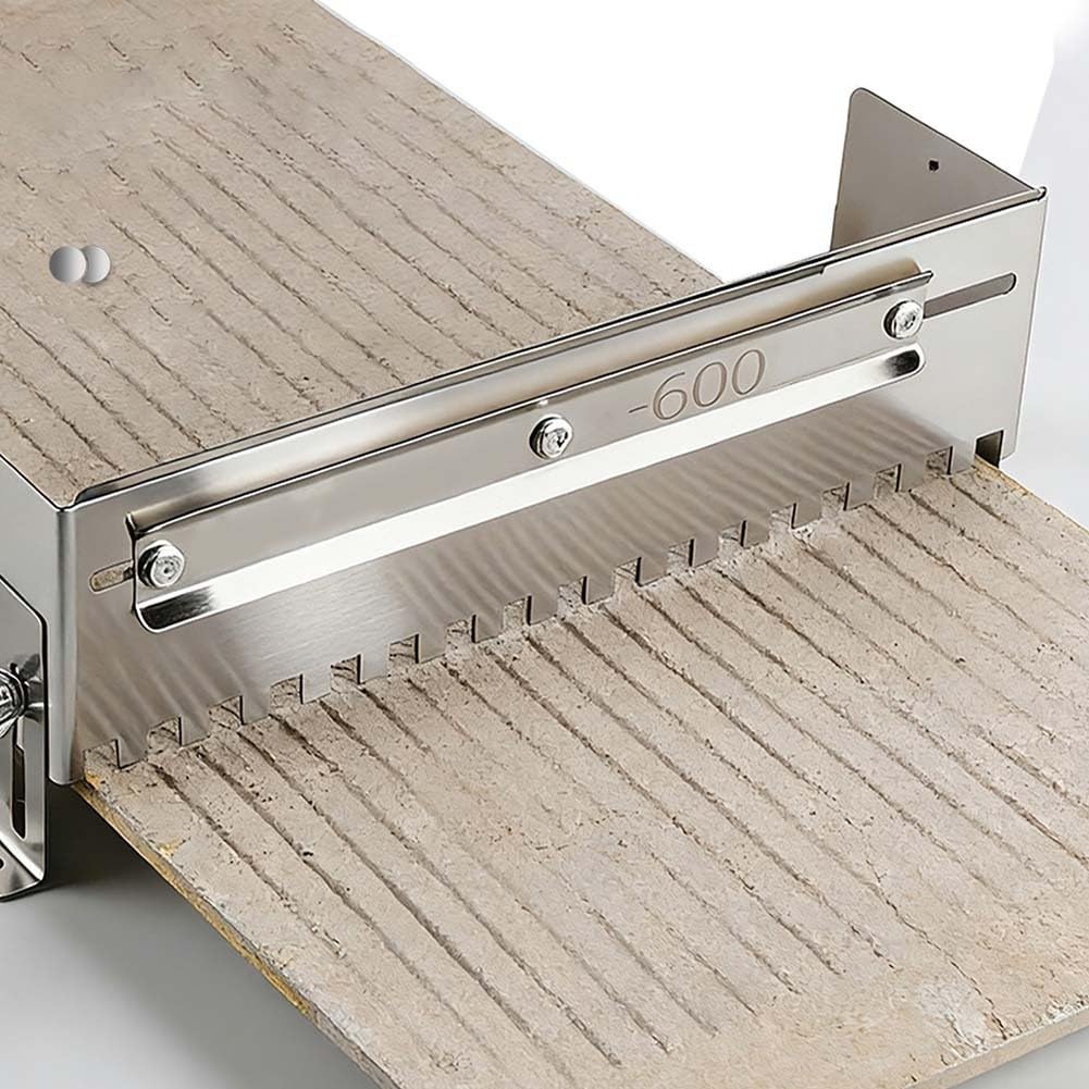 Paleta con muescas ajustables, 2 piezas para herramienta de peine de mortero para suelos de azulejos, rango de 300-800 mm con ranura de 12 mm (B)